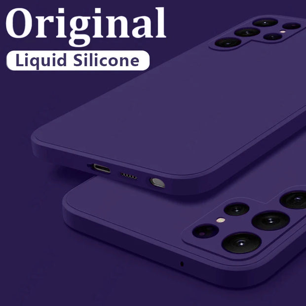 Samsung Galaxy S24 S23 S22 S25 Ultra S24 FE A56 A55 A53 A54 A16 A35 5G S25 Edge Shockproof Liquid Silicone Phone Cover