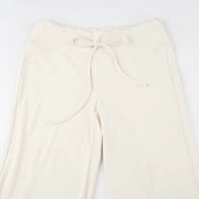 Cuteandpsycho Casual Solid Basic Pants Y2K Chic Floor Length Bottoms Vintage Aesthetic Mid Waist Drawstring Straight Trousers