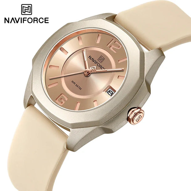 NAVIFORCE NF7107 Quartz Calendar Waterproof and Shockproof Watches for Women Clocks