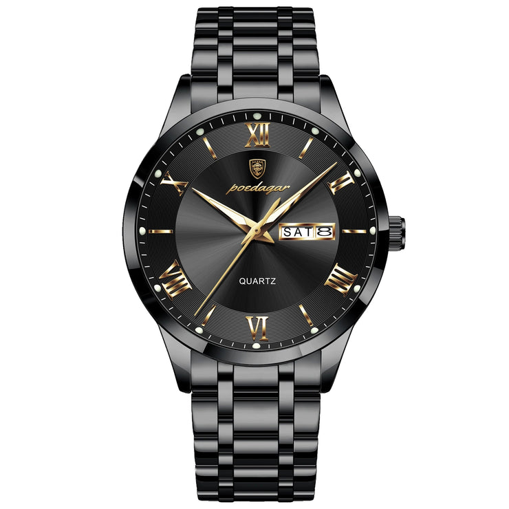 Men Waterproof Luminous Week Date Sports Wristwatch