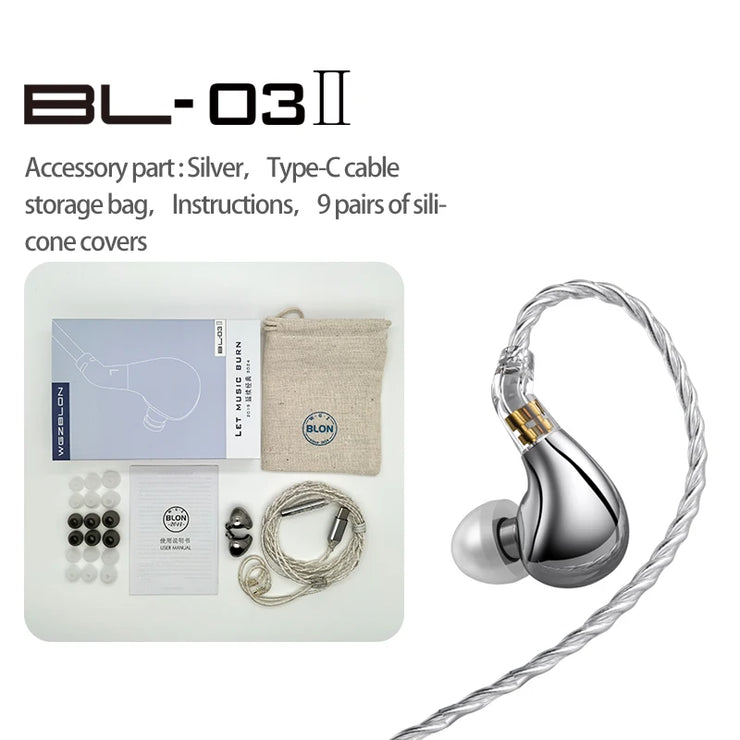 10mm Dual Chamber Dynamic Driver Earphone