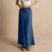 Summer Vacation Women's Summer Maxi Skirt Drawstring Low Waist A Line Casual Skirts Bodycon Long Skirt Beach Women's clothing