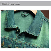 Fashion high-end American casual MEN'S denim jacket High Street trendy brand retro loose large-sized washing workwear top