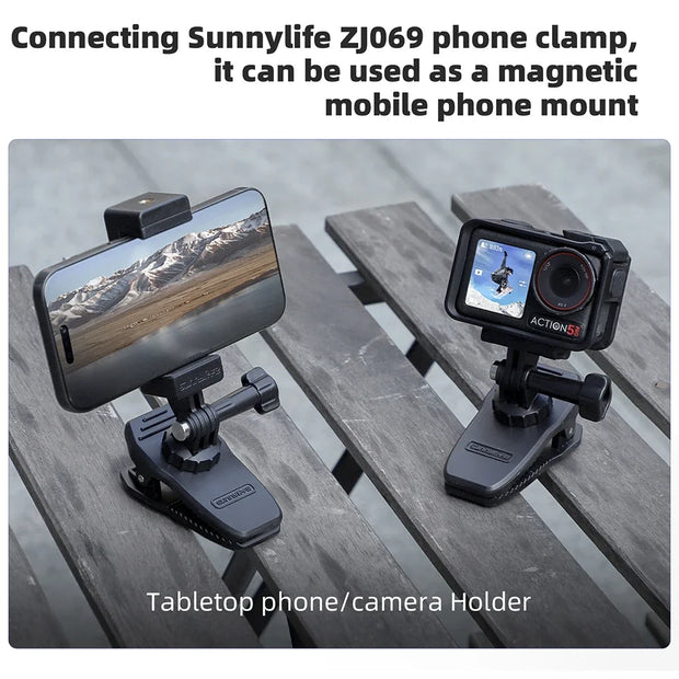 360° Rotary Hat Belt Backpack Clip