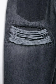 TRAFZA Jeans For Women 2024 Denim Solid Loose Zipper Fly Female Hole Trouser Pockets Wild Basic Commute Woman Wide Leg Long Pant