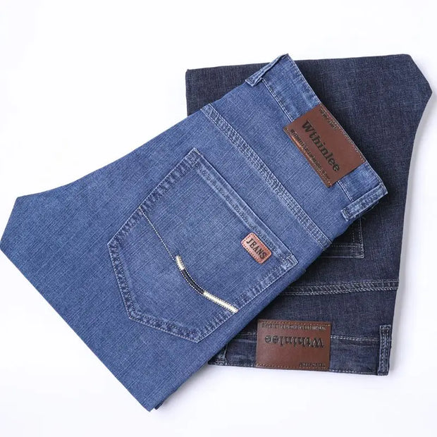 New high-end denim shorts for men in spring and summer of 2025, loose and versatile, trendy brand business casual denim shorts