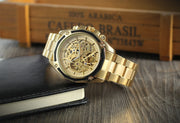 2024 Stainless Steel Skeleton Mechanical Watch Male Automatic Movement Man Wrist Watches Waterproof High End Luxury reloj hombre