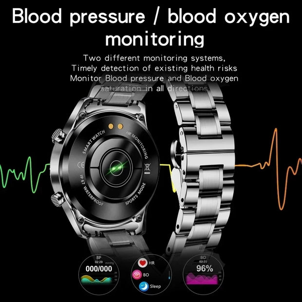 Men Bluetooth Call Steel Band Waterproof Sports Fitness Watch