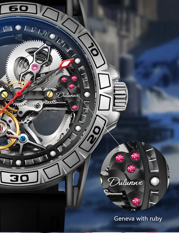 Men's Casual Mechanical Watch Automatic Luxury Brand New Sport Watches Man Hollow Out Fashion Waterproof Business Luminous Clock