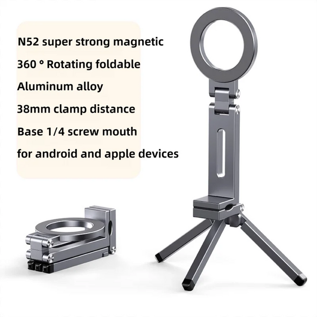 New Foldable Magnetic Phone Tripod Holder