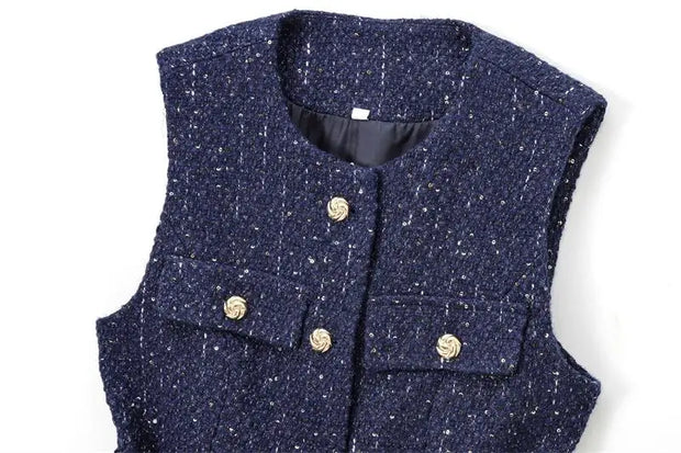 Spring Vest Jackets Women's 2025 New Jacket Coat Fashion Slim Belt O-neck Street Joker Youth Coat Vest