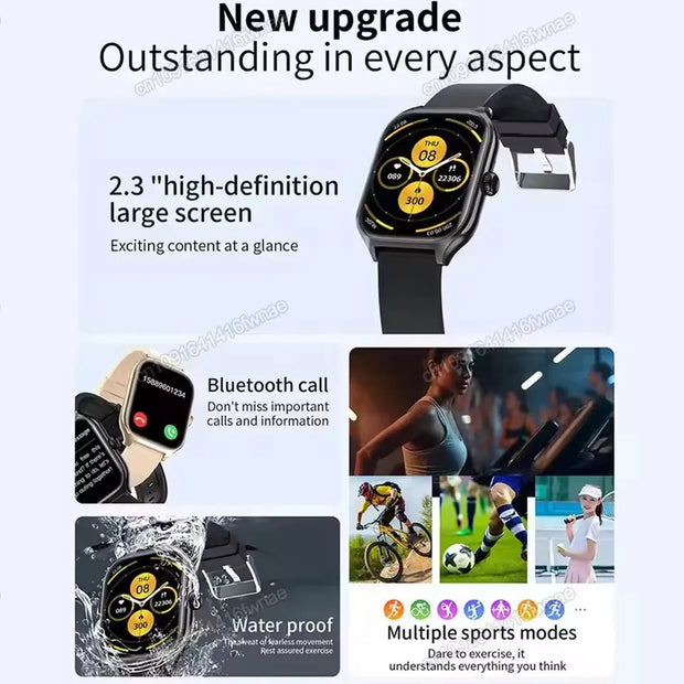 New 1.77 Full Touch Screen Sports Fitness Watch