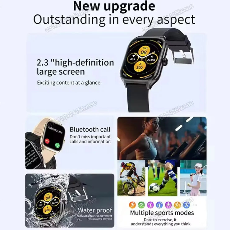 New 1.77 Full Touch Screen Sports Fitness Watch