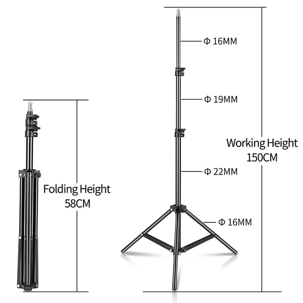 1/4 Screw Head Light Stand Tripod