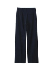 Willshela Women Fashion Solid Lace Up Side Zipper Straight Pants Vintage High Elastic Waist Female Chic Lady Trousers