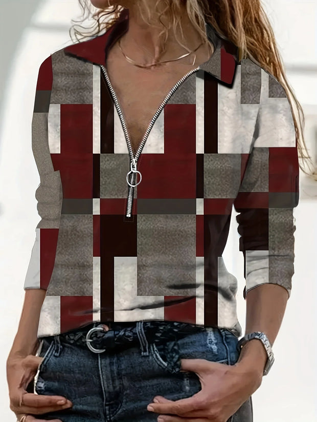 Women's geometric printed top