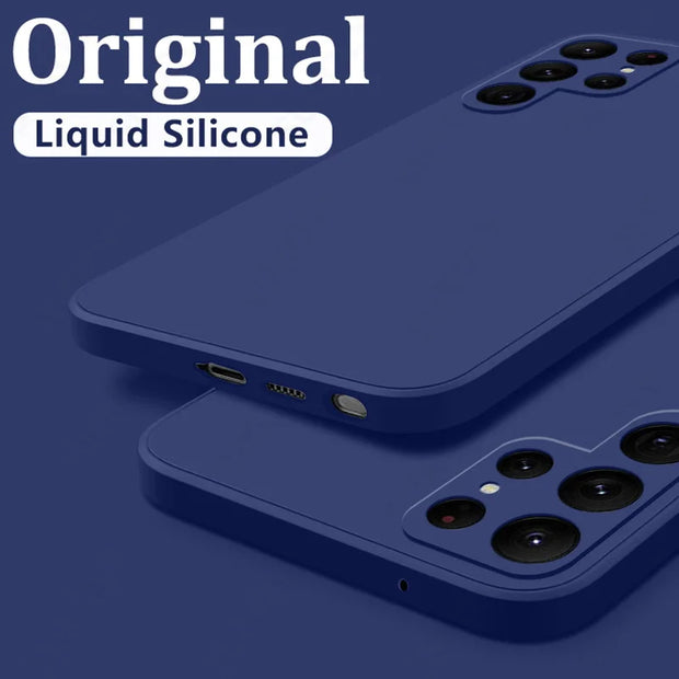 Samsung Galaxy S24 S23 S22 S25 Ultra S24 FE A56 A55 A53 A54 A16 A35 5G S25 Edge Shockproof Liquid Silicone Phone Cover