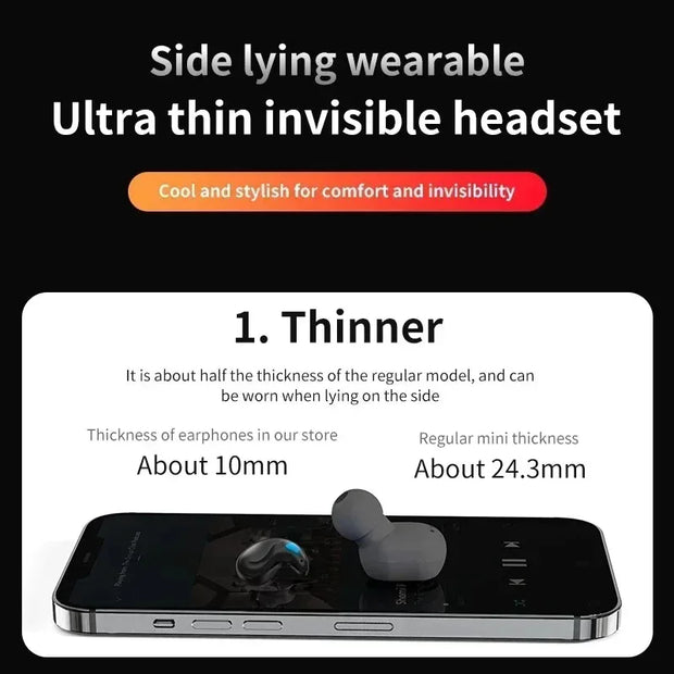 X55 Sleeping Wireless Mini Headphones