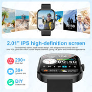 Men Full Touch Screen Bluetooth Call Waterproof Watches