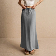 Summer Vacation Women's Summer Maxi Skirt Drawstring Low Waist A Line Casual Skirts Bodycon Long Skirt Beach Women's clothing