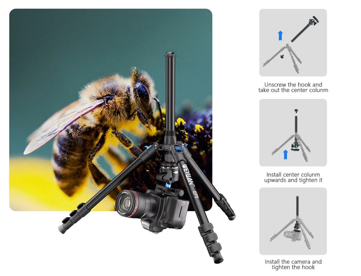 New 64.17-inch Professional Camera Tripod