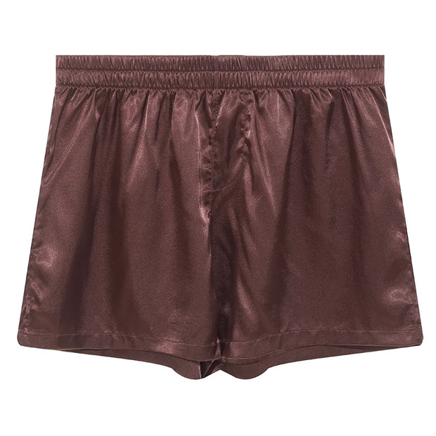 Men's Sleep Bottoms Sexy Pajamas Shorts Soft Silky Loose Boxers Shorts Underwear Men Home Lounge Arrow Panties Men Sleepwear