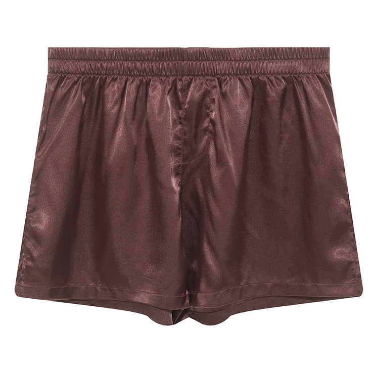 Men's Sleep Bottoms Sexy Pajamas Shorts Soft Silky Loose Boxers Shorts Underwear Men Home Lounge Arrow Panties Men Sleepwear