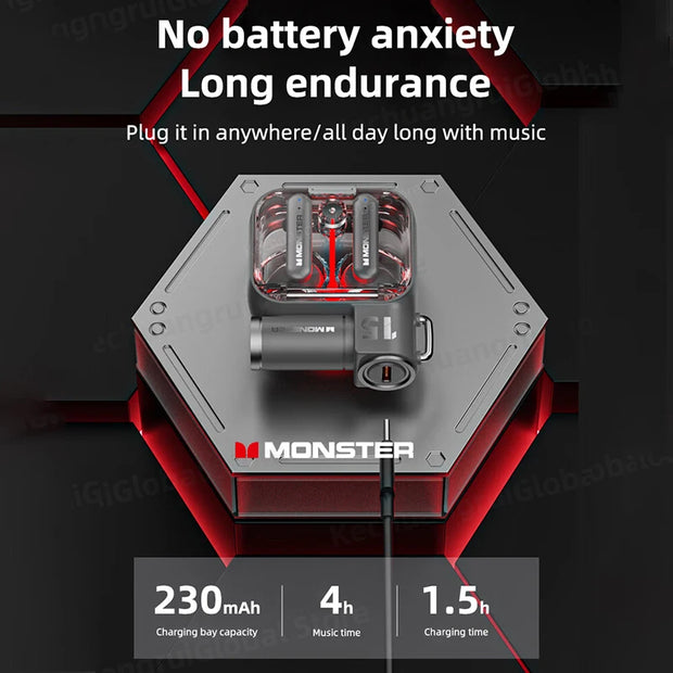 Original Monster XKT15 Wireless Bluetooth 5.3 Earphones