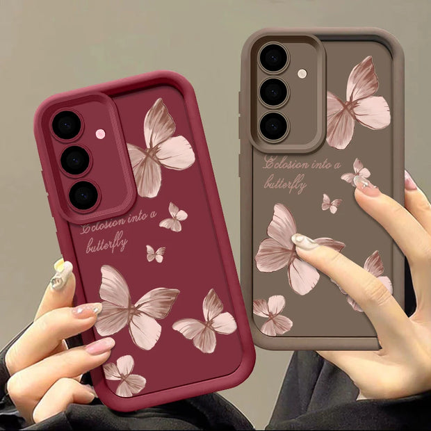 New Gold Butterfly Soft TPU Case