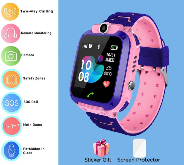 ﻿ 4G Sim Card 2G Internet Kids Smart Watch