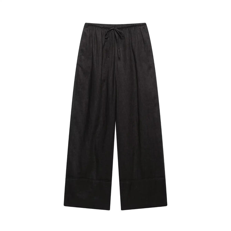 TFMLN 2025 Women Blouse Trouser Sets Office Ladies Elegant Long Sleeve Casual Loose Shirt Wide Leg Pant Suits Simple Outfits