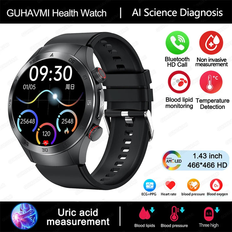 2025 New Laser Therapy ECG+PPG Smartwatch