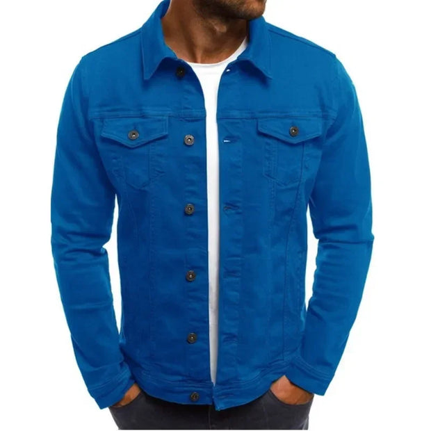Men's Denim Jackets Streetwear Casual Cotton Classic Slim Jeans Coat Male Clothes Cowboy Jacket Ropa Para Hombre