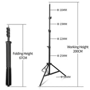 1/4 Screw Head Light Stand Tripod