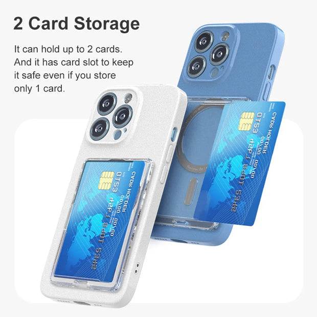 New Transparent Magnetic Wallet Case