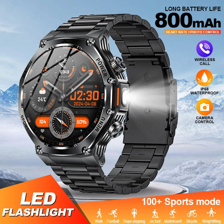 800mAh Large Battery Heart Rate Blood Oxygen Health Smartwatch