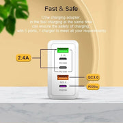 120W Multi Ports USB Quick Charger