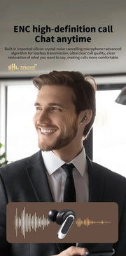 2025 high-quality V8 wireless Bluetooth earphones with ANC noise reduction and built-in microphone, waterproof earplugs