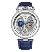 New Fashion Hollow Automatic Mechanical Watches Men Business Casual Leather Skeleton Tourbillon Wrist Watch Relogio Masculino
