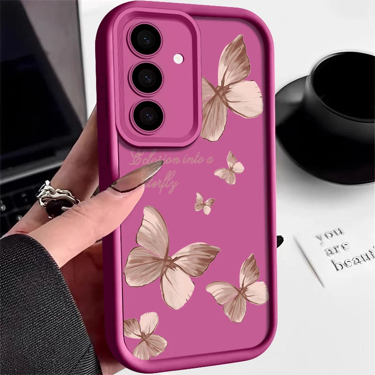 New Gold Butterfly Soft TPU Case