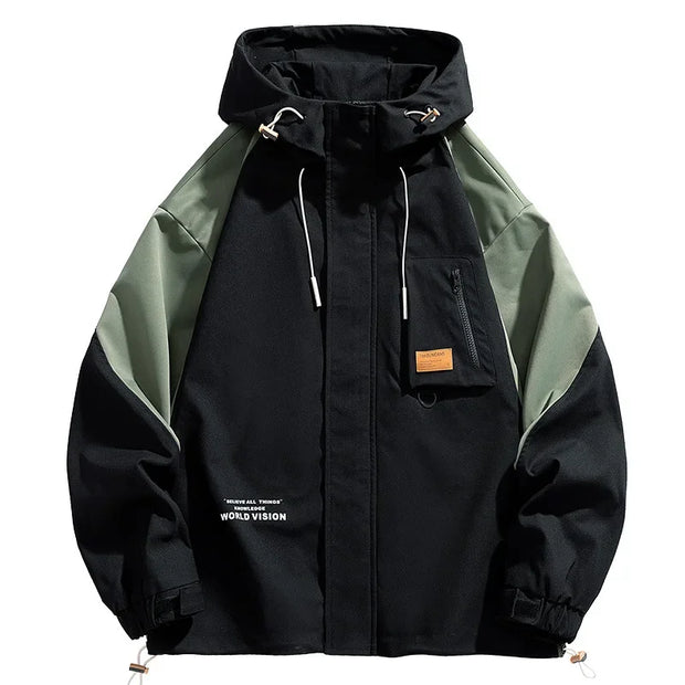 Men Jacket Hoodie Loose Outerwear Hiking Sportswear Mens Casual Breathable Jackets Male Windbreaker Plus Size L-9XL Men Clothing