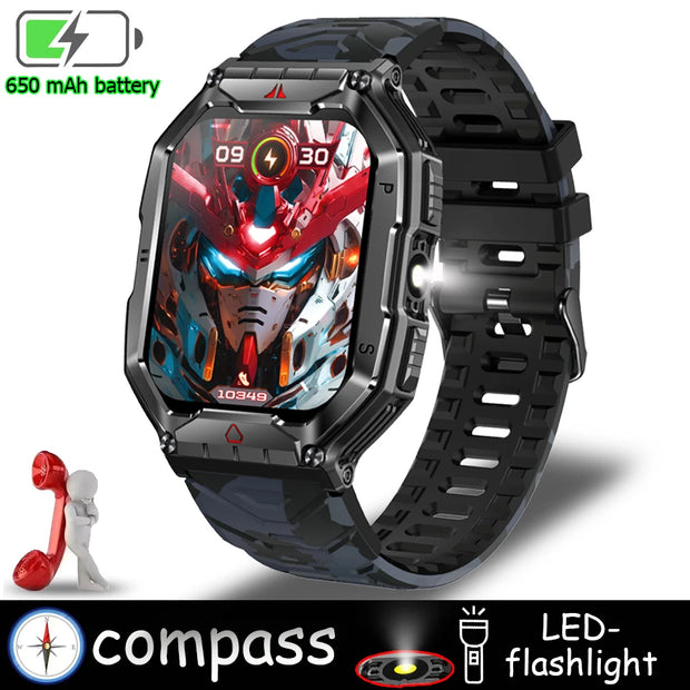 New Rugged Military LED Flashlight Smart Watch