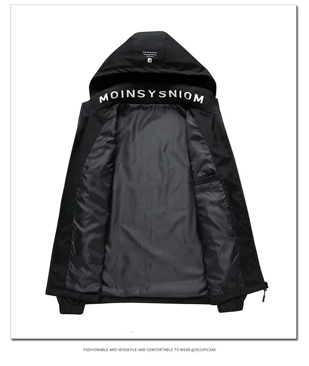 Hooded Jacket for Men 2024 Bomber Jacket Men's Windbreakers Zipper Coats Spring Autumn Casual Cargo Jacket Men Fashion Outerwear