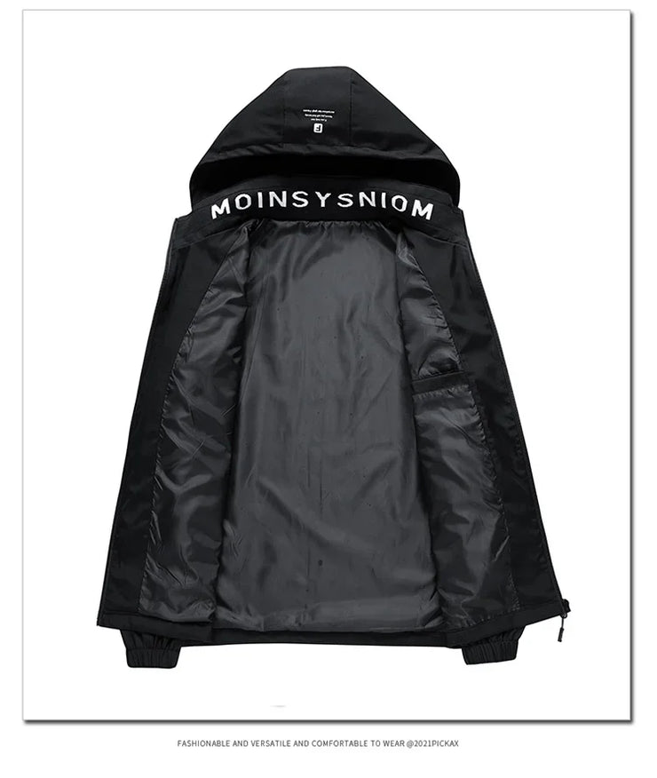 Hooded Jacket for Men 2024 Bomber Jacket Men's Windbreakers Zipper Coats Spring Autumn Casual Cargo Jacket Men Fashion Outerwear