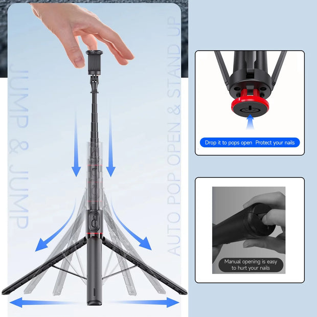 Auto Open Selfie Stick Tripod