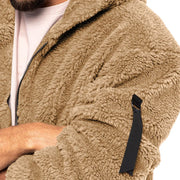2025 Men's Casual Double-sided Plush Warm Jacket Autumn Winter Thick Wool Coats Solid Hooded Fleece Hoodies Loose Men Clothing