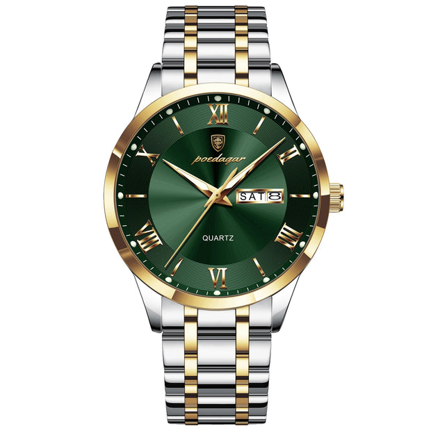 Men Waterproof Luminous Week Date Sports Wristwatch