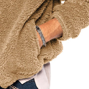 2025 Men's Casual Double-sided Plush Warm Jacket Autumn Winter Thick Wool Coats Solid Hooded Fleece Hoodies Loose Men Clothing
