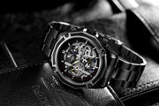 2024 Stainless Steel Skeleton Mechanical Watch Male Automatic Movement Man Wrist Watches Waterproof High End Luxury reloj hombre