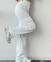 New Y2K Women Vintage Cargo Pants Streetwear Techwear Korean Harajuku Parachute Pants Beige Sweatpants Wide Leg Joggers Trousers